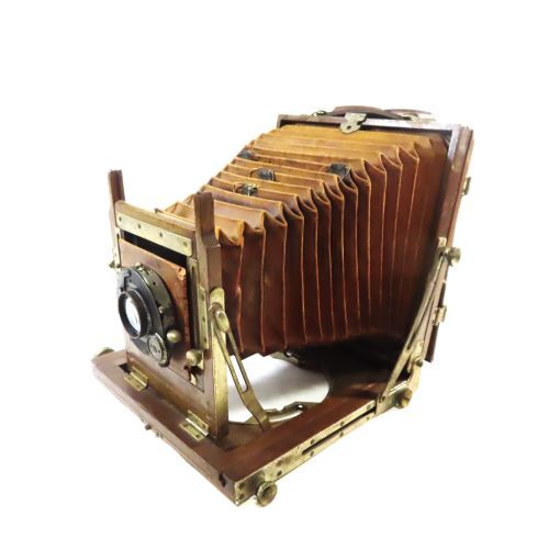 BIJOU REFLEX 木箱皮張 ジャバラ式カメラ 100年前に製造された！ BIJOU