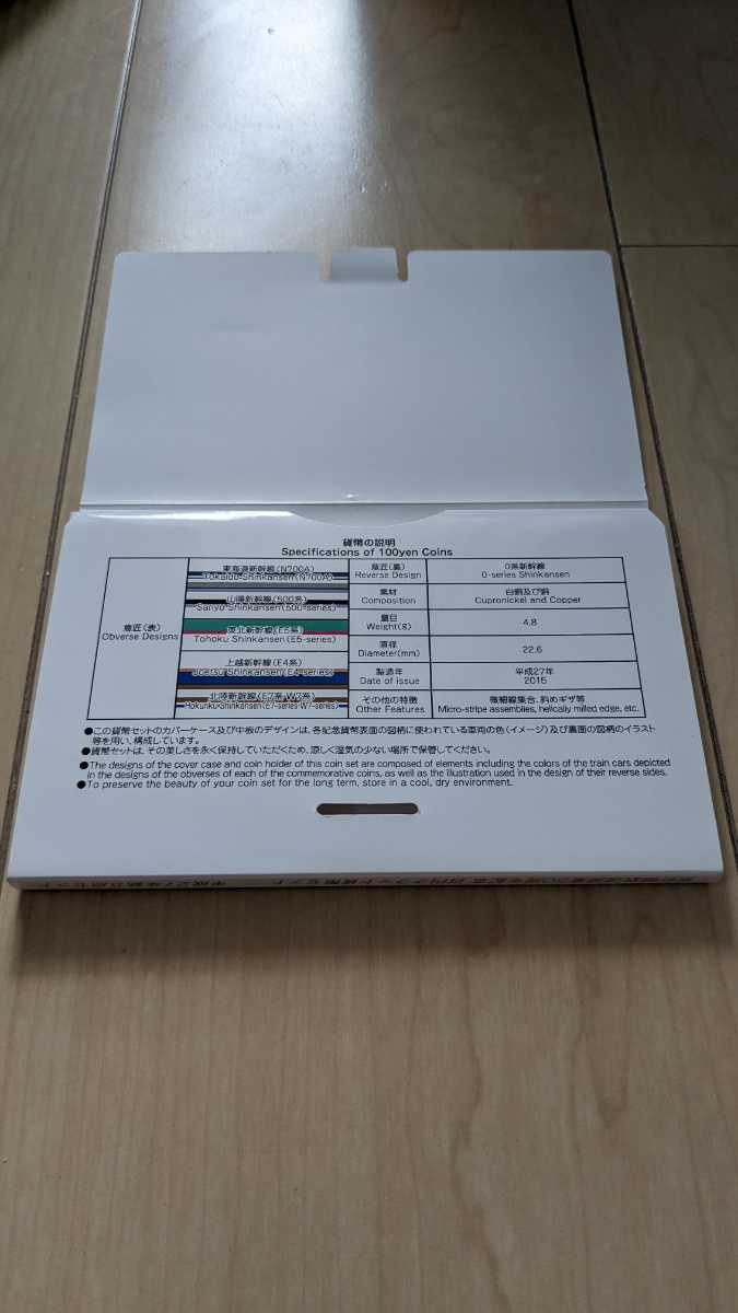 新幹線鉄道開業50周年記念 １００円グラッド貨幣セット 平成２７年銘５点セット 造幣局 送料無料_3