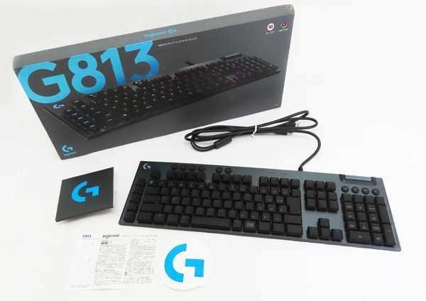 ◇美品【Logicool ロジクール】G813 有線ゲーミングキーボード 赤軸