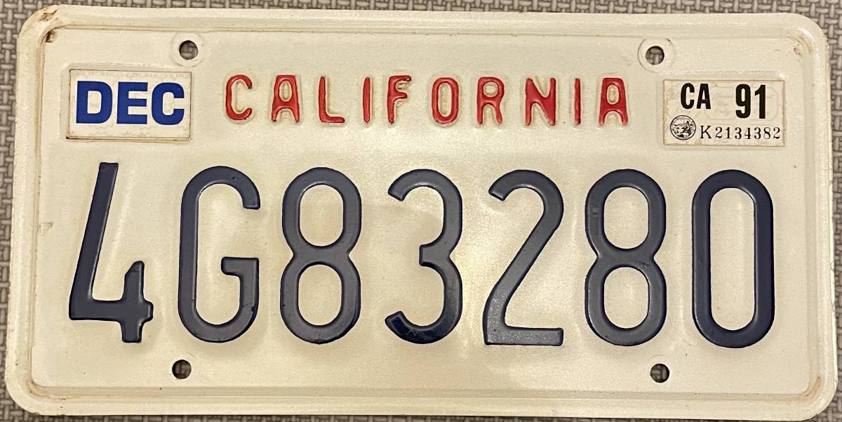 ナンバープレート アメリカ カリフォルニア ナンバー used ナンバー 