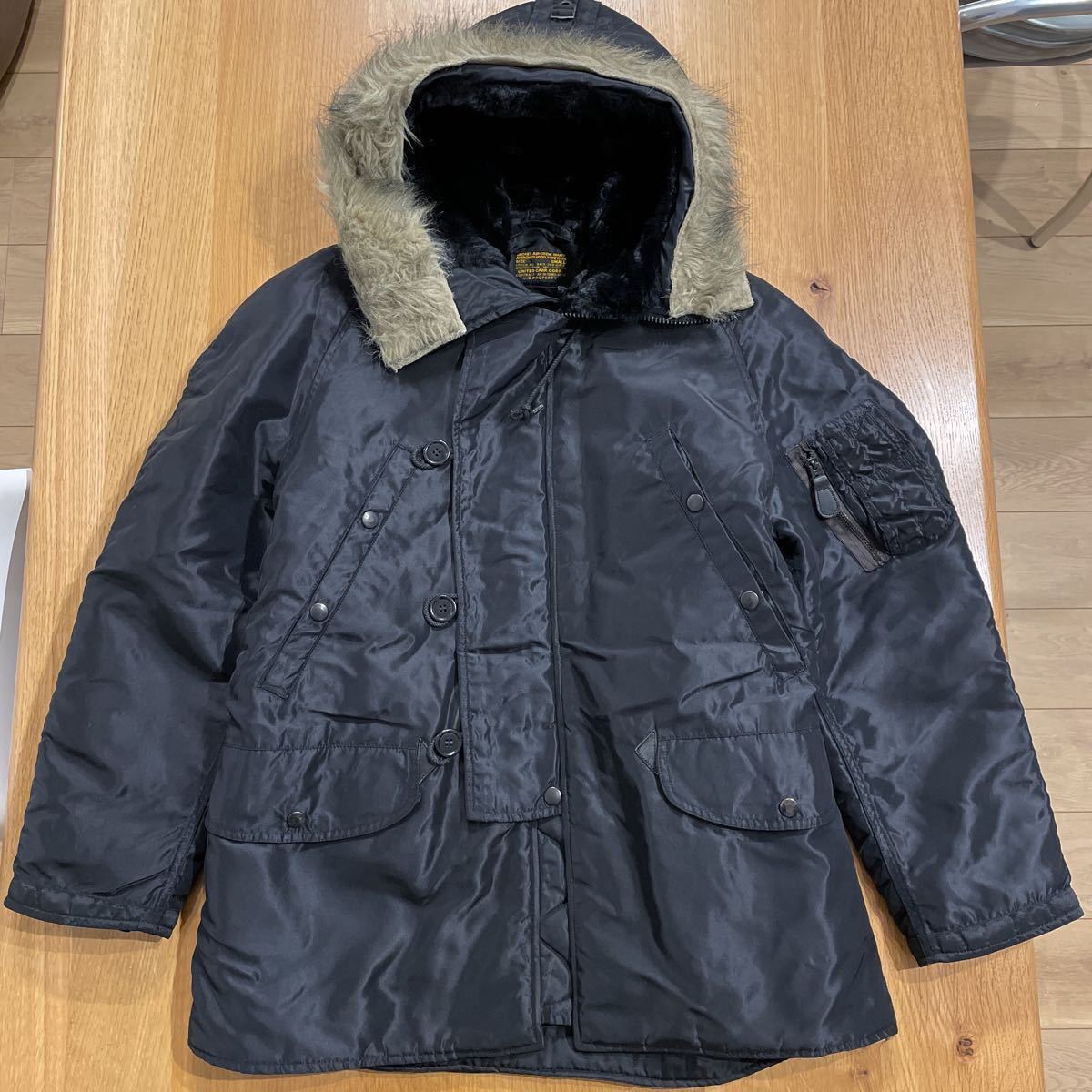 1円〜 東洋エンタープライズ バズリクソンズ ユナイテッドカー 黒S フライトジャケットN-3B ヴィンテージ 復刻モデル 空軍 海軍WWⅡ