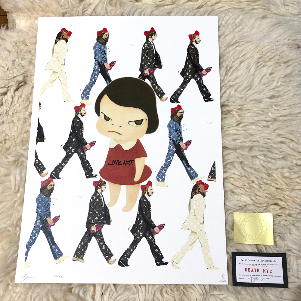 奈良美智、草間彌生(南瓜) アートポスター コラボ 世界限定100枚 奈良