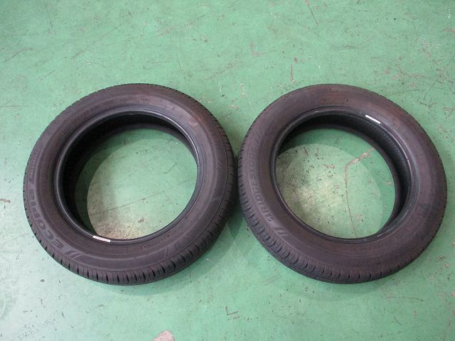 BRIDGESTONE ECOPIA NH100C 155/65R14 75H タイヤ２本 21年 4.1mm 【管理番号 1568 RB3-10】中古
