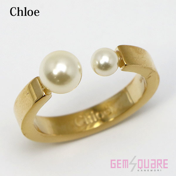 【mo***buchi様専用】Chloe クロエ フェイクパール リング 指輪 サイズ54 ゴールド 中古 2R0575-CH5【質屋出店】