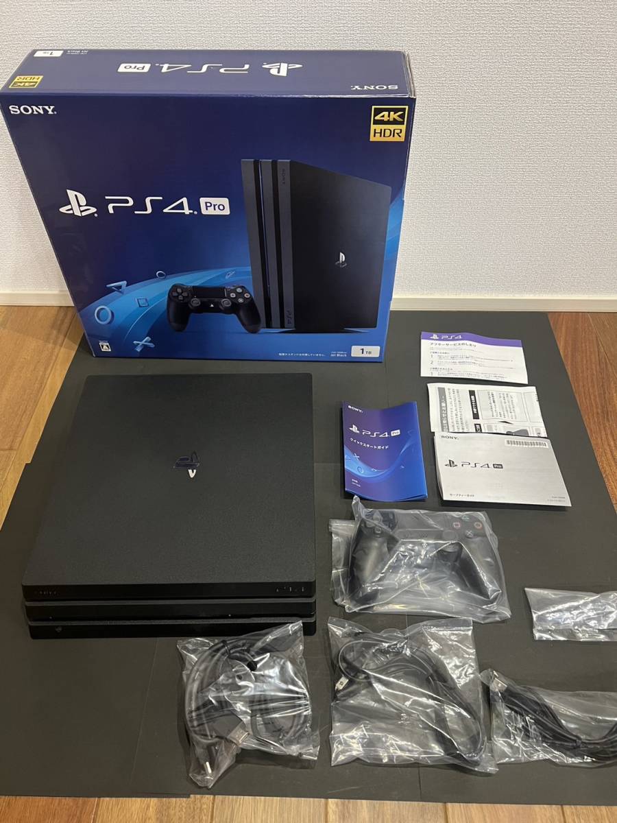 中古品】SONY PlayStation4 Pro 1TB (CUH7200B B01 Jet Black)【動作