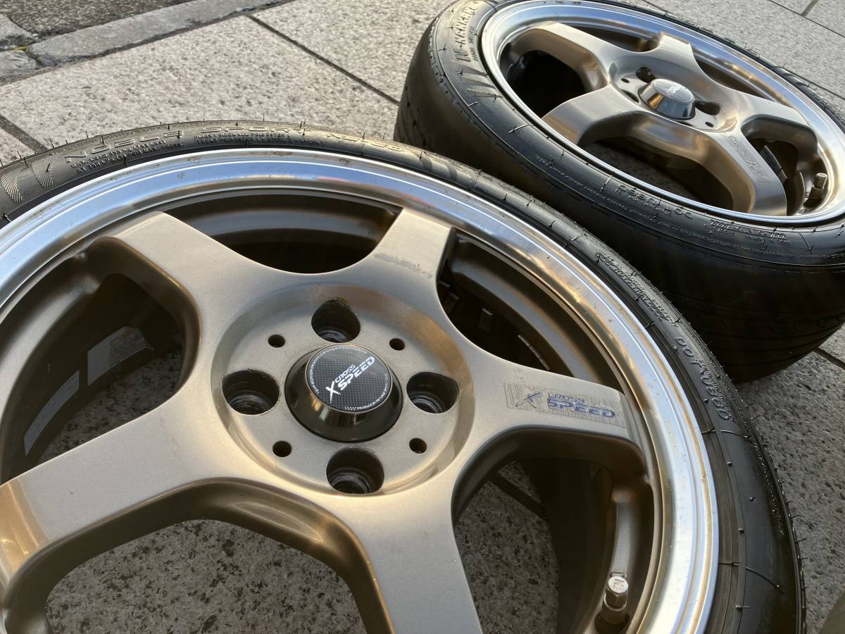 軽量6J+43☆クロススピードX5☆4H100ブロンズ☆165/50R15軽☆屋内保管 