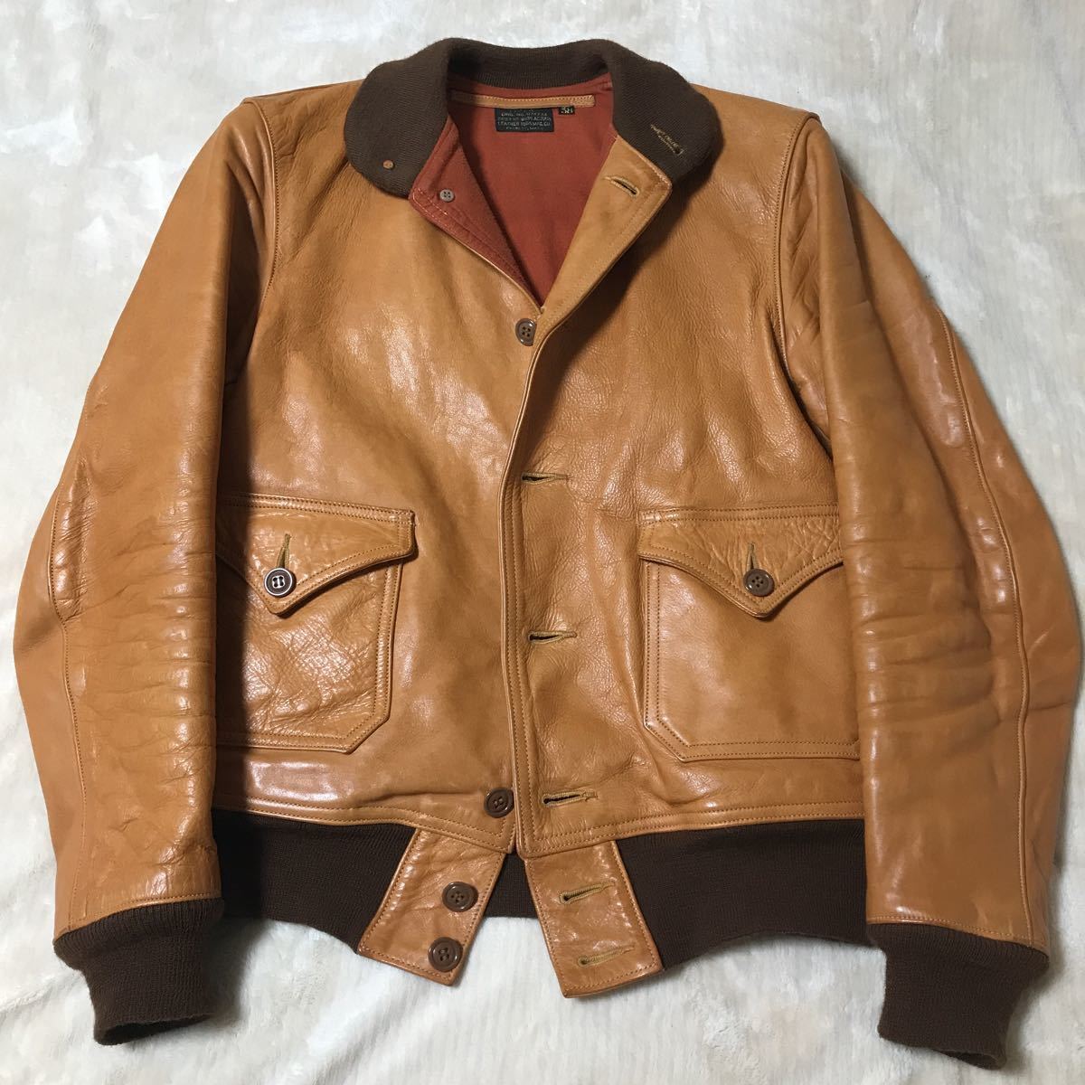 フリーホイーラーズ A-1 ゴールドブラウン フライトジャケット レザー 