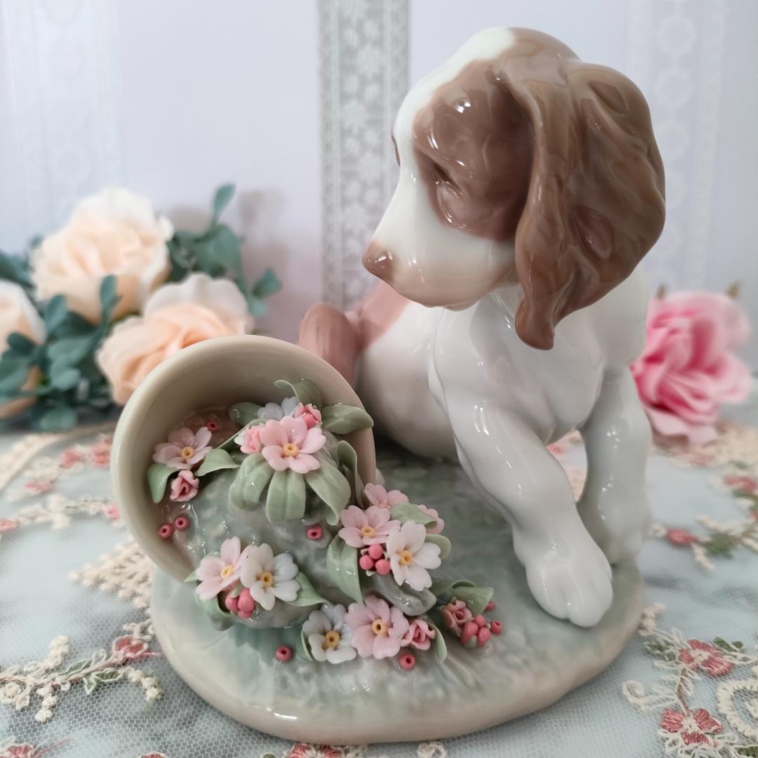 【美品】Lladro 犬 リヤドロ 陶器 美品】リヤドロ LLADRO 「僕じゃないよ」 絶版品 犬 DOG 陶器 人形