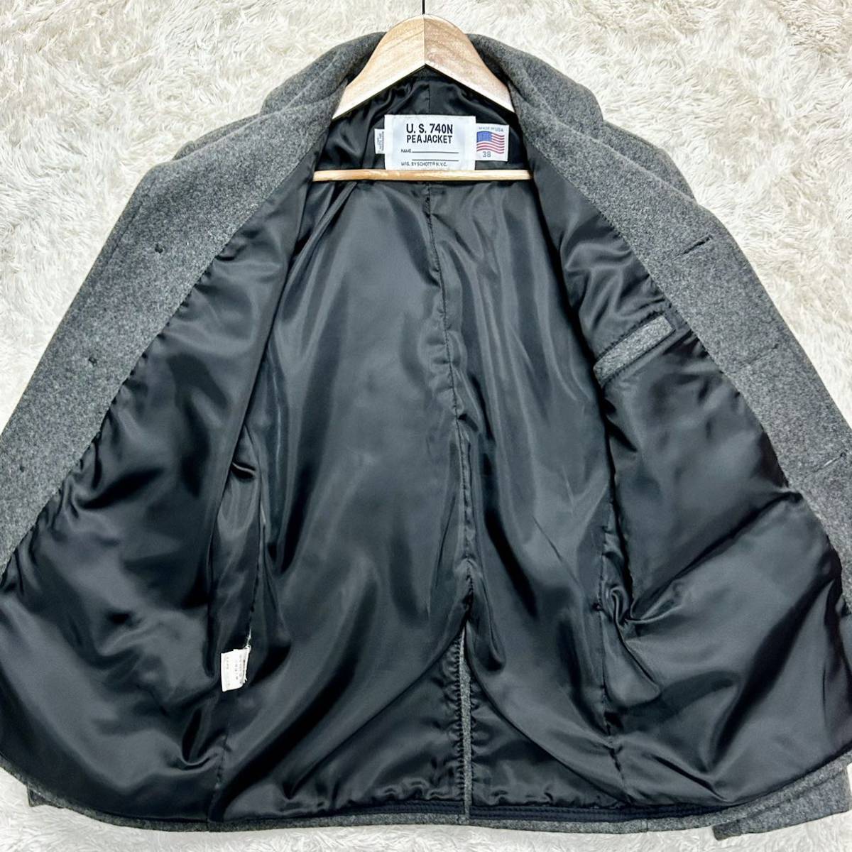 美品✴︎】希少 Lサイズ ショット シングル ピーコート ブラック