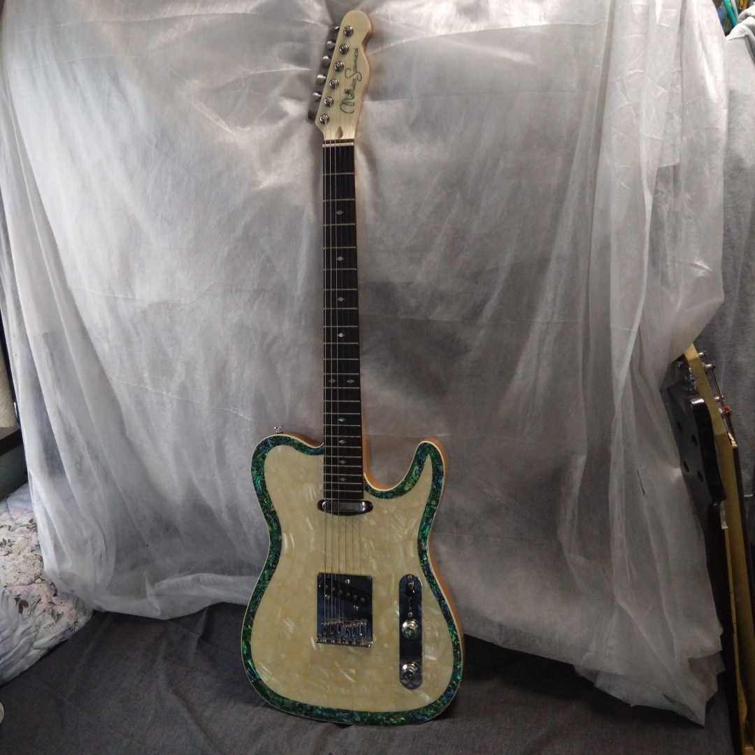 テレキャスタータイプエレキギタークリーム メーカー不明 動作品