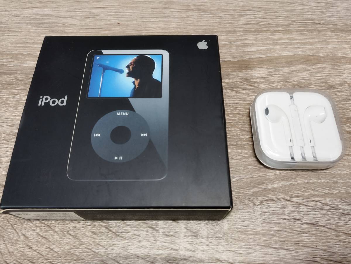 実働品 iPod classic 30GB BLACK MA146J/A A1136 純正イヤホン付き