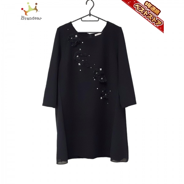 ローズティアラ Rose Tiara サイズ46 XL - 黒 レディース 七分袖/ミニ