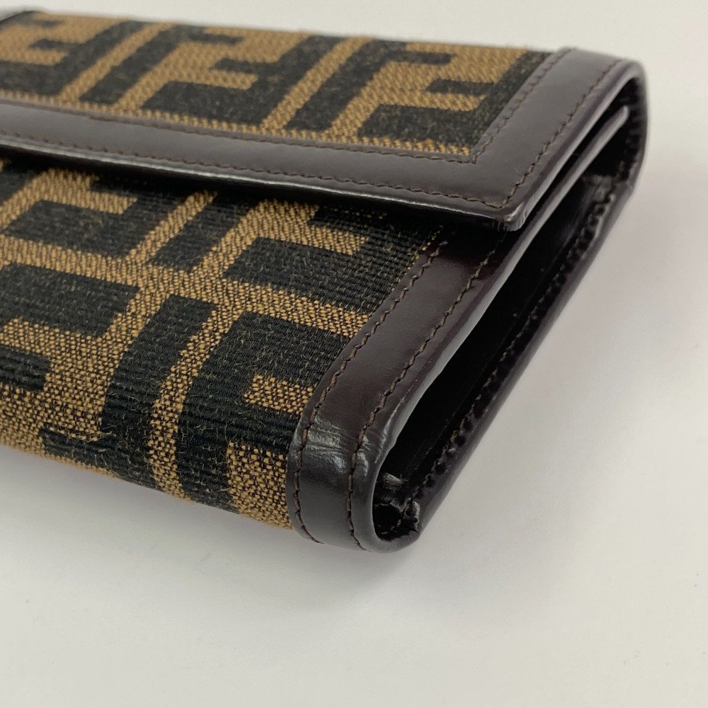 1円□フェンディ 3つ折り財布/1-307290/ブラウン/FENDI 翌日配送可