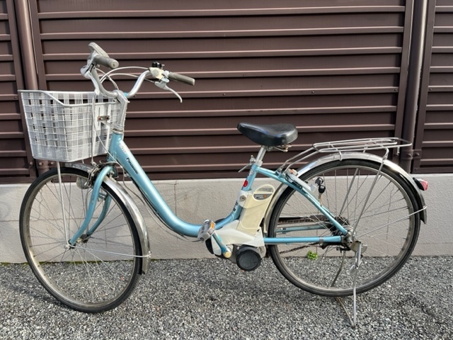 中古 電動アシスト自転車 パナソニック製 26インチ　充電器付属 リチウムイオンバッテリー搭載 前後タイヤ良好 100％組立て発送