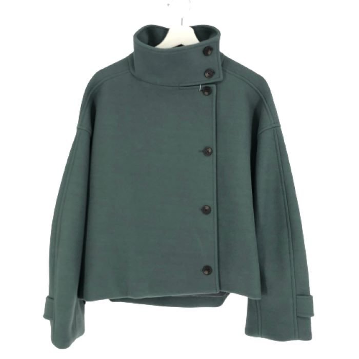 【新品同様】【美品】ケービーエフ KBF BACKベルトスタンドカラーコート Oneサイズ KB17 27J300 フォググリーン