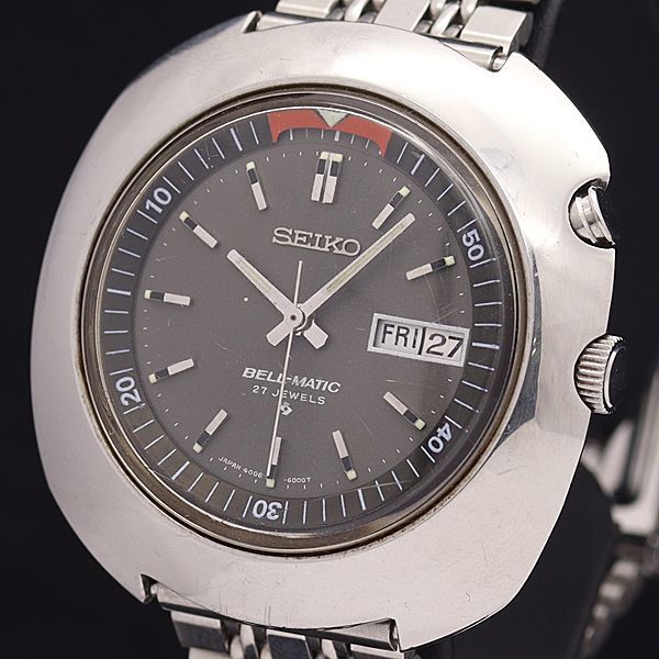 1円 セイコー AT/自動巻 4006-6000 ベルマチック 27石 グレー文字盤 デイデイト メンズ腕時計 XYZ 8938000▼