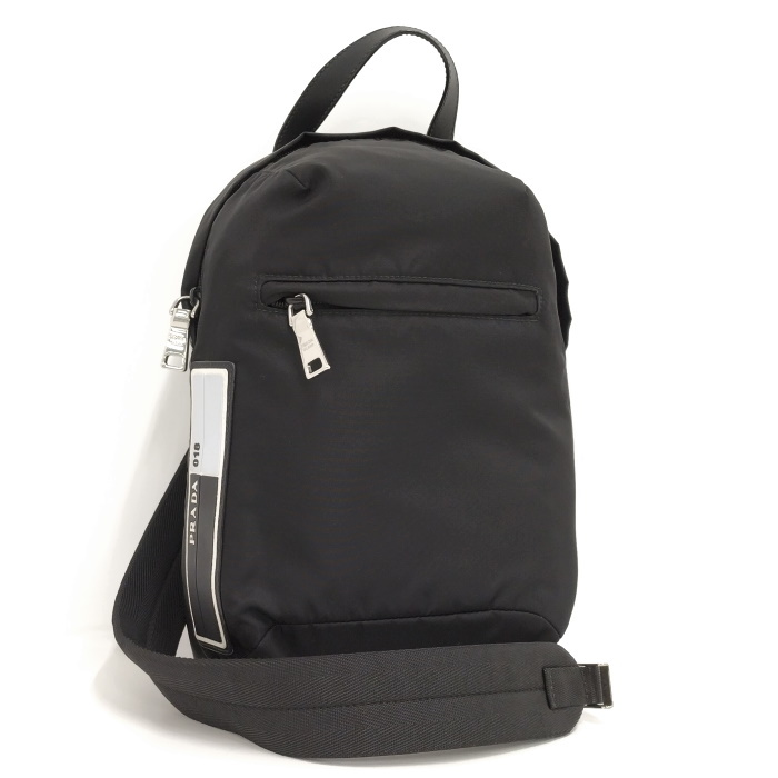 中古】PRADA ボディバッグ ショルダーバッグ ナイロン NERO 2VZ023
