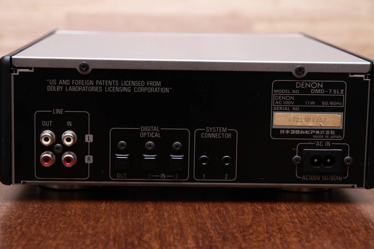 DENON DMD-7.5L II MD デッキ MDプレーヤー 美品 美音 1月間返品保証