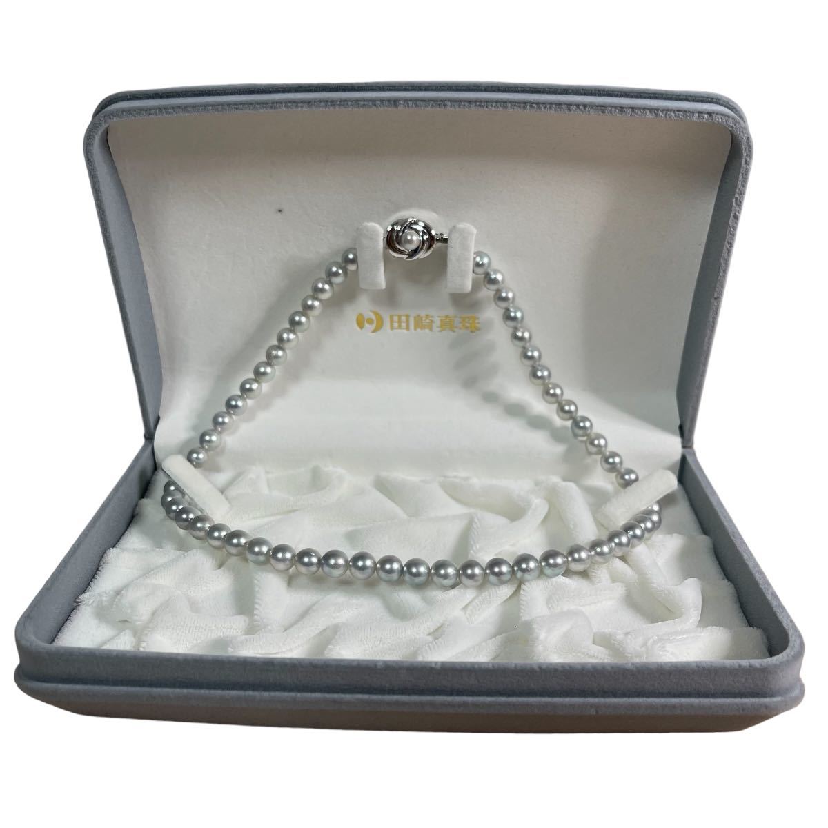 TASAKI タサキ パールネックレス SILVER 6.8mm 総重量2.06g【EBAB3069