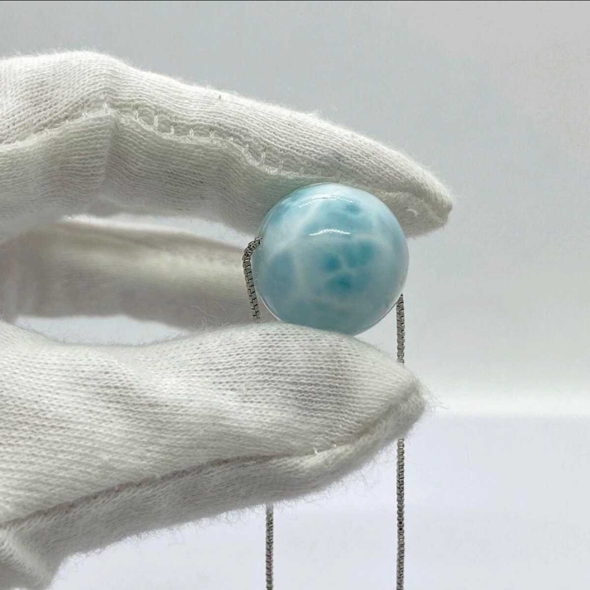 p1 ラリマー ピンチェーン付 ペンダントトップセット 18.7mm ラリマー