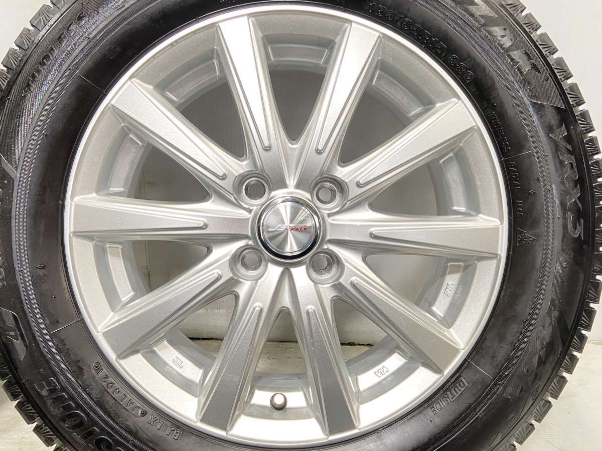 中古タイヤ スタッドレスタイヤ ホイールセット 4本セット 185/65R15 　 JOKER 15x5.5 42 100-4穴 ブリヂストン ブリザック VRX3