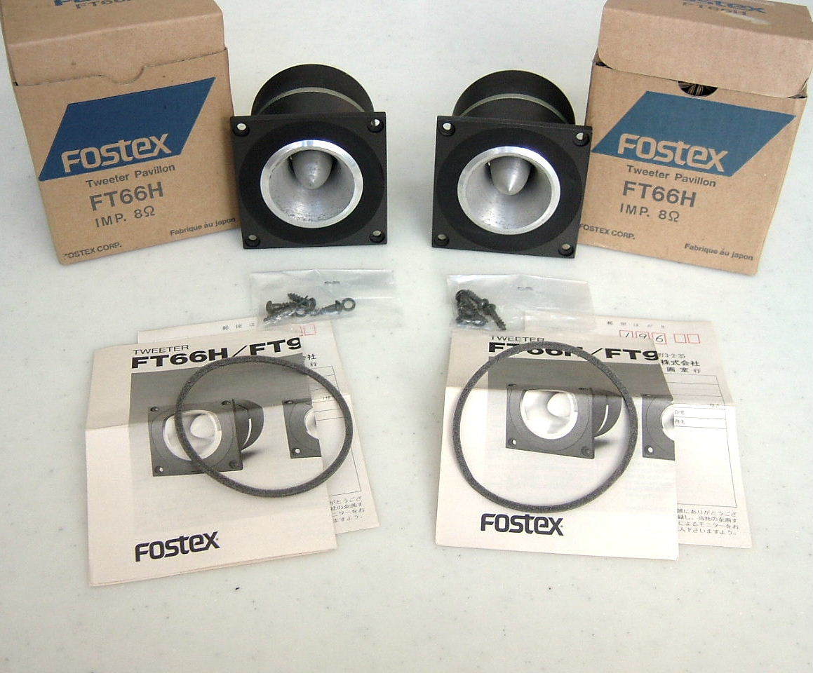 Fostex FT66H ホーントゥイーター 2個セット 完動 保証 元箱入 付属品完備 良好 使用少 2本組ペア フォステクス