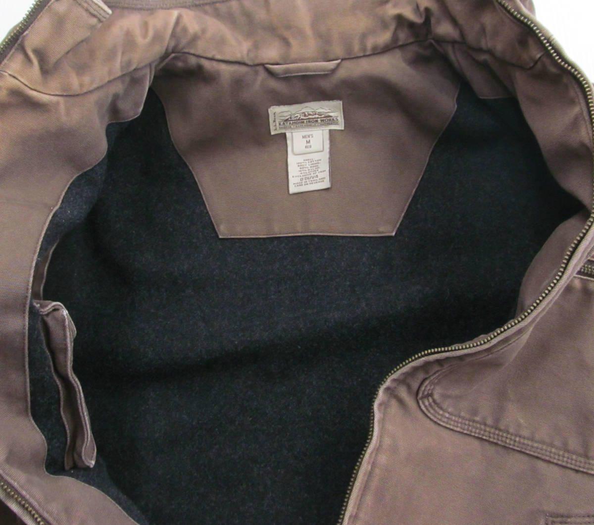KATAHDIN IRON WORKS 裏ブランケット ダック地 ワークベスト ジャケット M LLBEAN エルエルビーン c32
