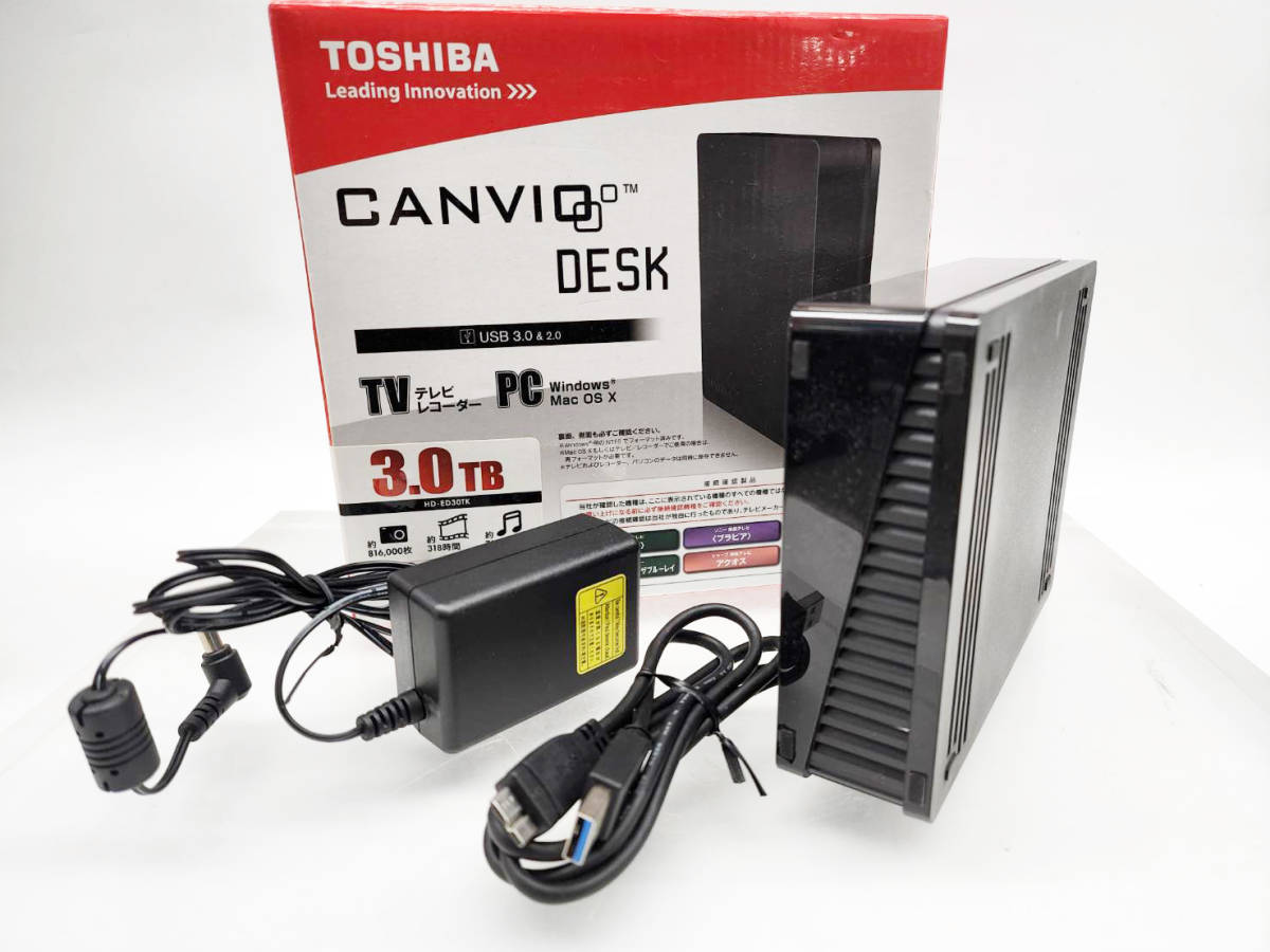 【数量限定，100%新品】 R50217 TOSHIBA 東芝 外付けハードディスク HD-ED30TK 3TB USB3.0 箱 説明書付き(2TB～)｜売買されたオークション情報、yahooの商品情報をアーカイブ公開 - オークファン USB