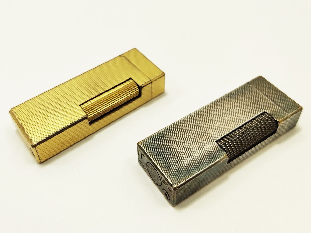 ☆1円スタート まとめ売り dunhill ダンヒル ガスライター 2点セット ゴールド シルバー ローラーライター 未着火 喫煙グッズ 中古☆