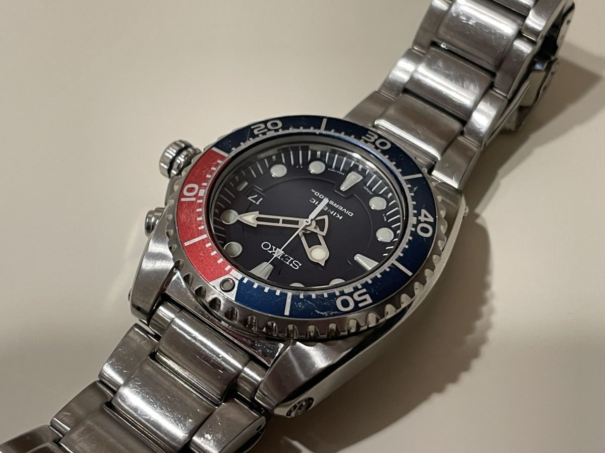 セイコー キネティック SEIKO ダイバー 200m スキューバ ペプシ 
