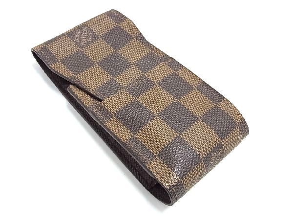 1円 ■美品■ LOUIS VUITTON ルイヴィトン M63024 モノグラム エテュイ シガレットケース 煙草ケース ブラウン系 AI0540Qス