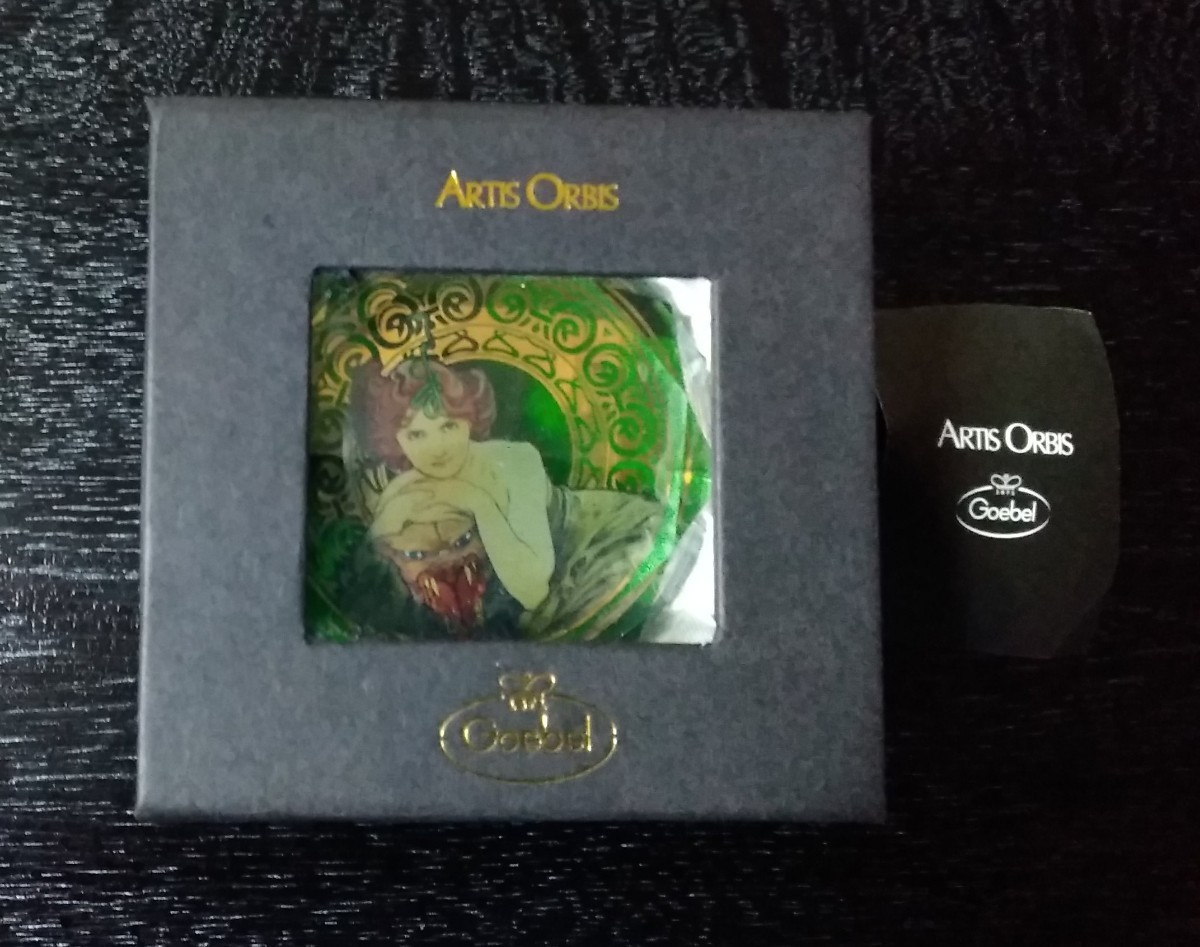 希少完全4セット！ゲーベル Goebel ミュシャ 四季☆花瓶 金採飾壺