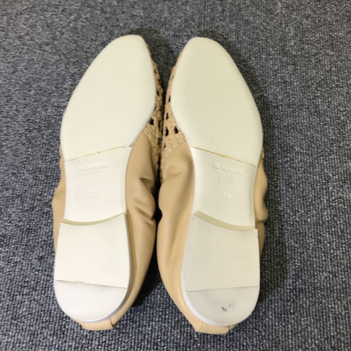 S82】1000円スタート☆美品☆JIL SANDER/ジルサンダー メッシュ レザー 