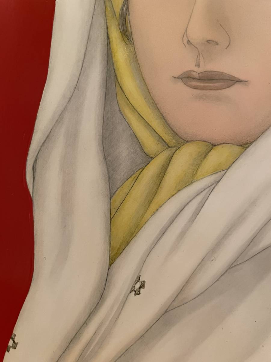 真作保証 栗原喜依子『チュニジアの少女』油彩4号 サイン・裏書有り