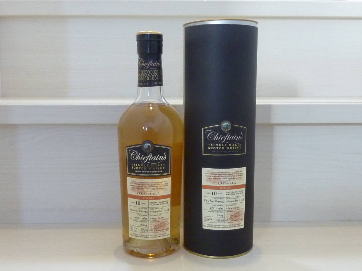 売り切り ストラスアイラ 2008 10年 チーフタンズ 43% 700ml 売り切り ストラスアイラ 2008 10年 チーフタンズ 43% 700ml