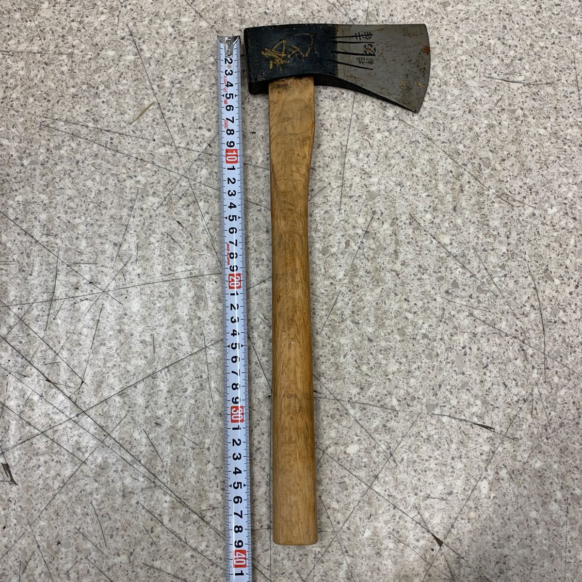 5-2-80□ 龍光 斧 特製 土佐 全長約40cm 刃渡り約8cm 薪割り斧 オノ 