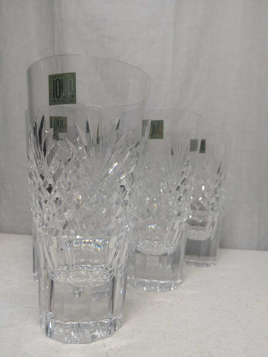 HOYA 最高級 ハンドカット ハイボールグラス 6客(バカラ 江戸切子  