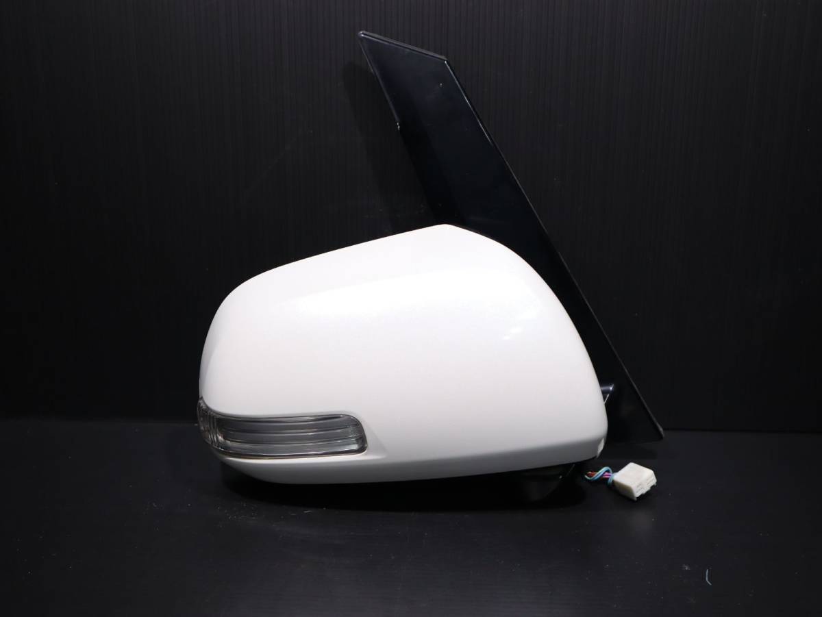 【作動保証】 電動格納 磨きワックス済み Murakami 8406 070 ホワイトパール ウインカー D25 エスティマ ACR50 ACR55 ドアミラー 右