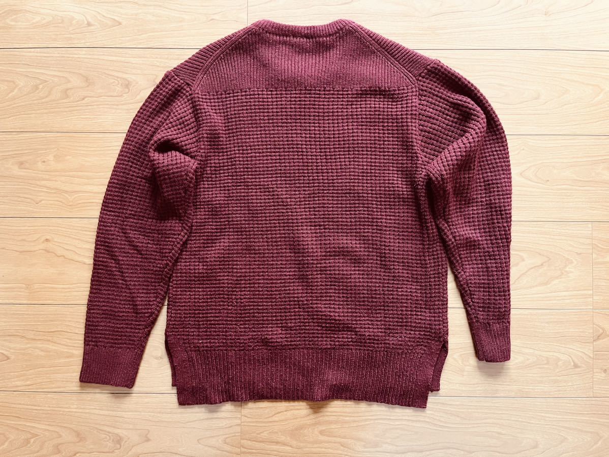 GU ワッフルクルーネックセーター 長袖 351-289769 74-01 サイズS