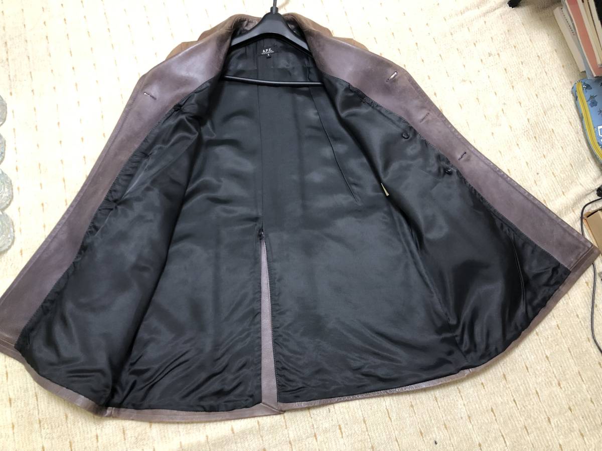 A.P.C Sサイズ レザーPコート | CONTRALINEA.NET