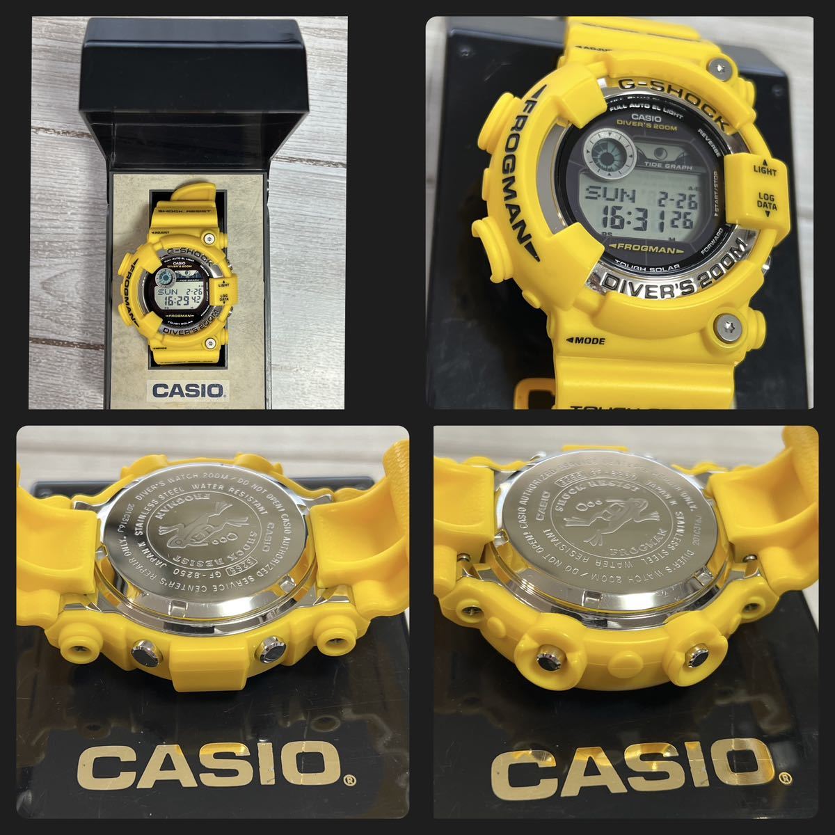 美品】G-SHOCK 【FROGMAN】GW-8250-9 イエローフロッグマン レアケース 