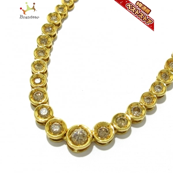 ノーブランド ネックレス K18YG×ダイヤモンド 320刻印/総重量:25.3g アクセサリー（首）