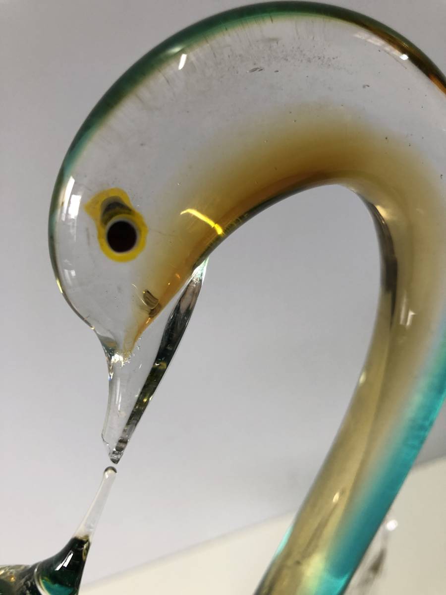 MultiGlass つがいの鶴 ガラス工芸オブジェJG-927Pマルティグラス