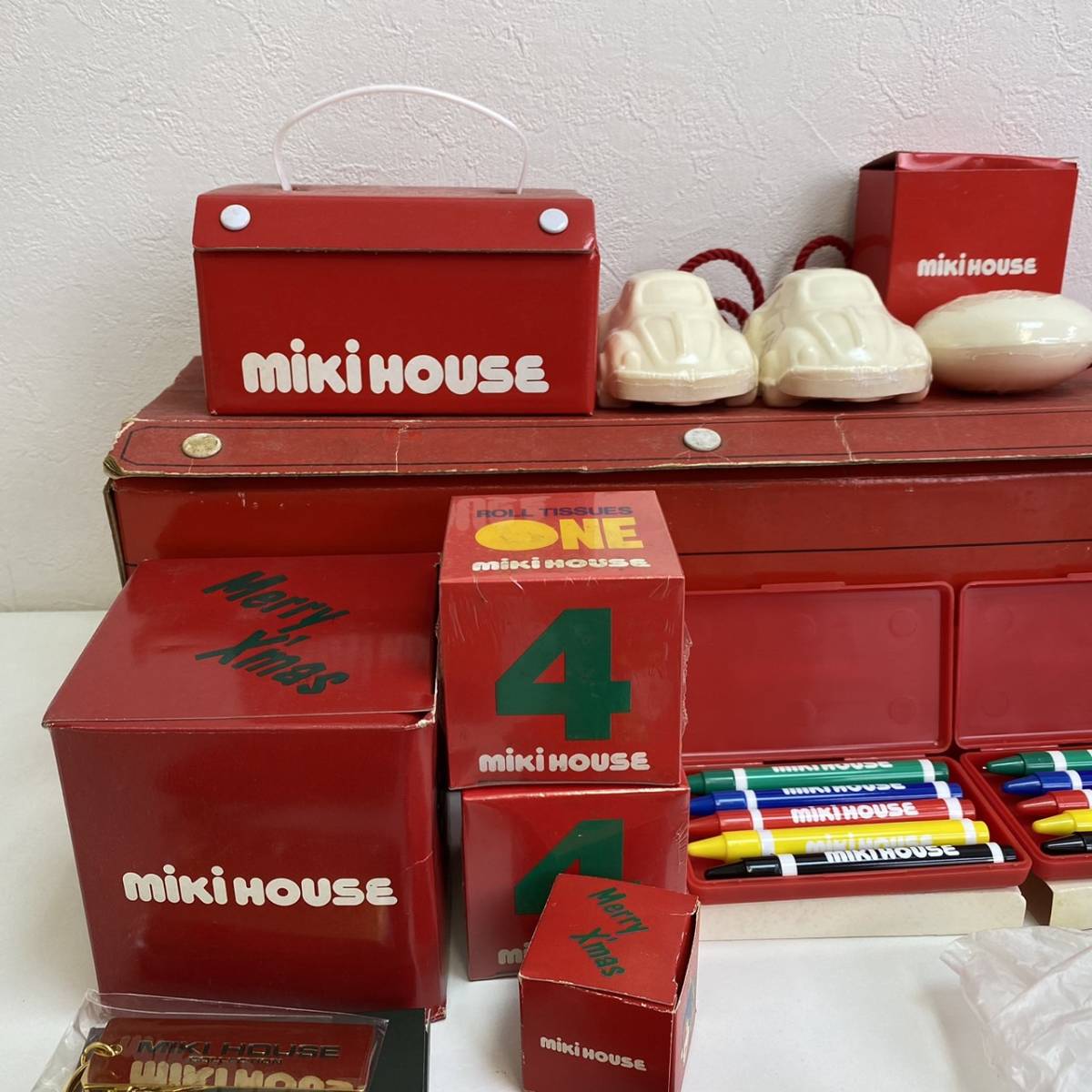 23B0227 ミキハウス mikihouse グッズ まとめ セット クレヨン 筆箱