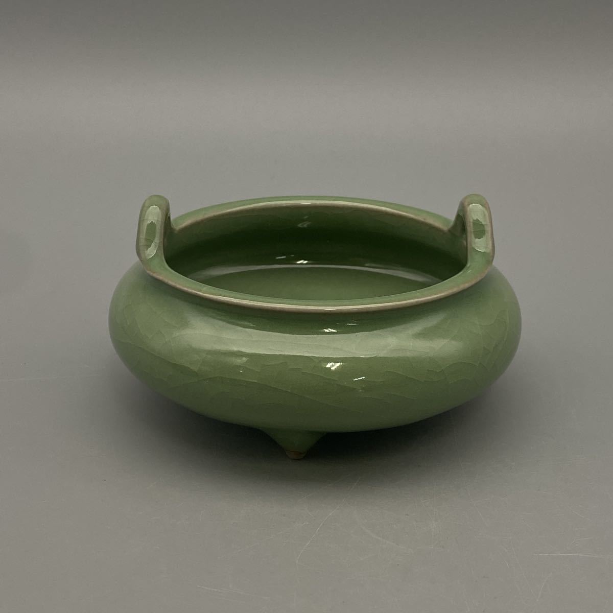 中国古美術 青磁 高足盃 唐物 龍泉窯 骨董品 時代物 アンティーク