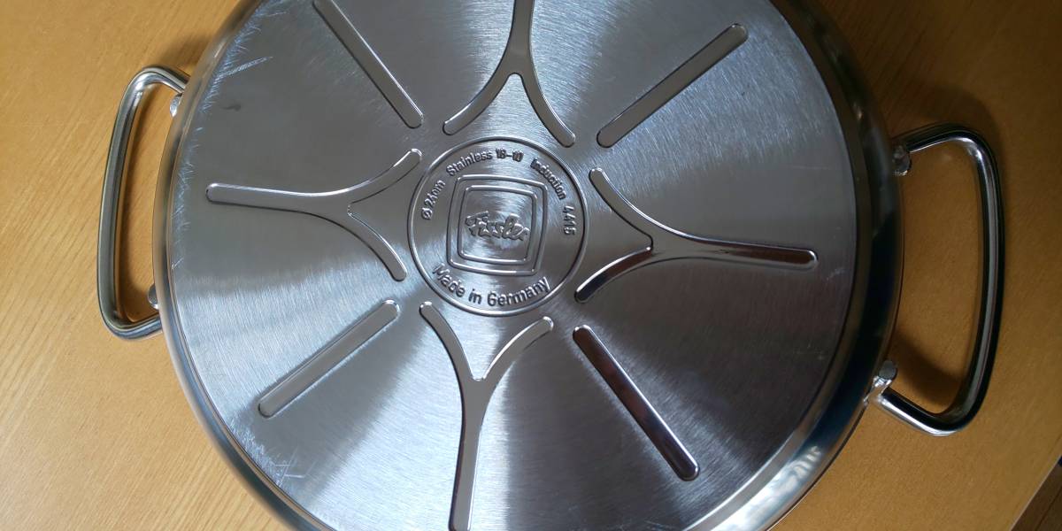 フィスラー 浅鍋 蓋有り 美品_5