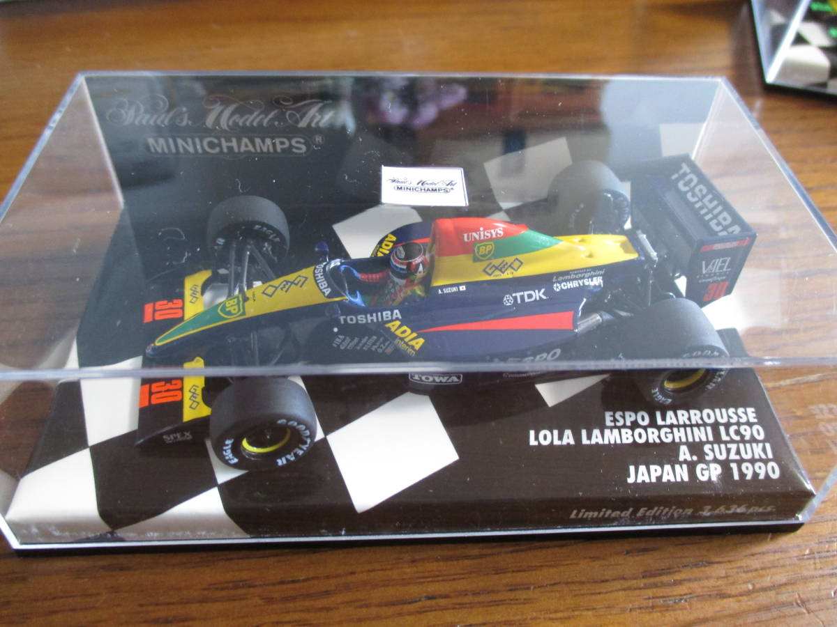 送料込 1/43 鈴木亜久里 LC90 エスポラルース/ランボルギーニ 1990 日本GP ミニチャンプス/PMA