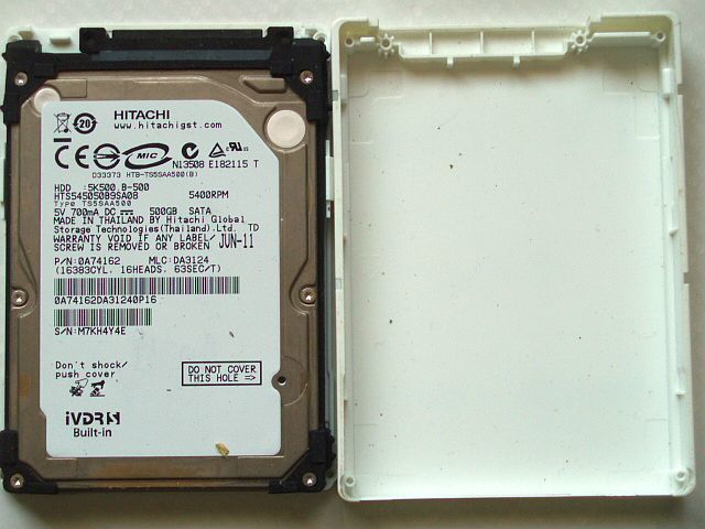 ivdr-s 500GB 内蔵HDD　日立　wooo対応 500G 【美品！大容量！500GBに換装済み！送料無料！】 日立 Wooo