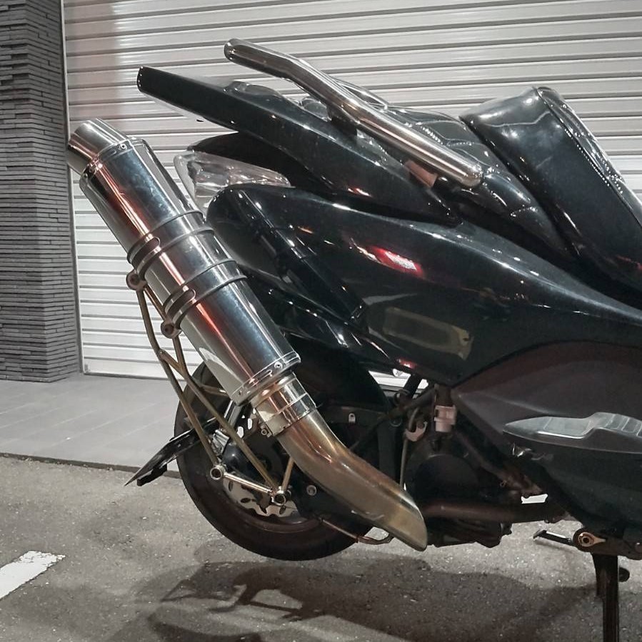 FORZA Z - X⁄Z（MF08） Z」にABS搭載の「フォルツァ ABS」を 【中古】ホンダ HONDA FORZA Z／X フォルツァ Z／X MF08 カチアゲマフラー 極太サイレンサー 見た目大迫力 音割と静か