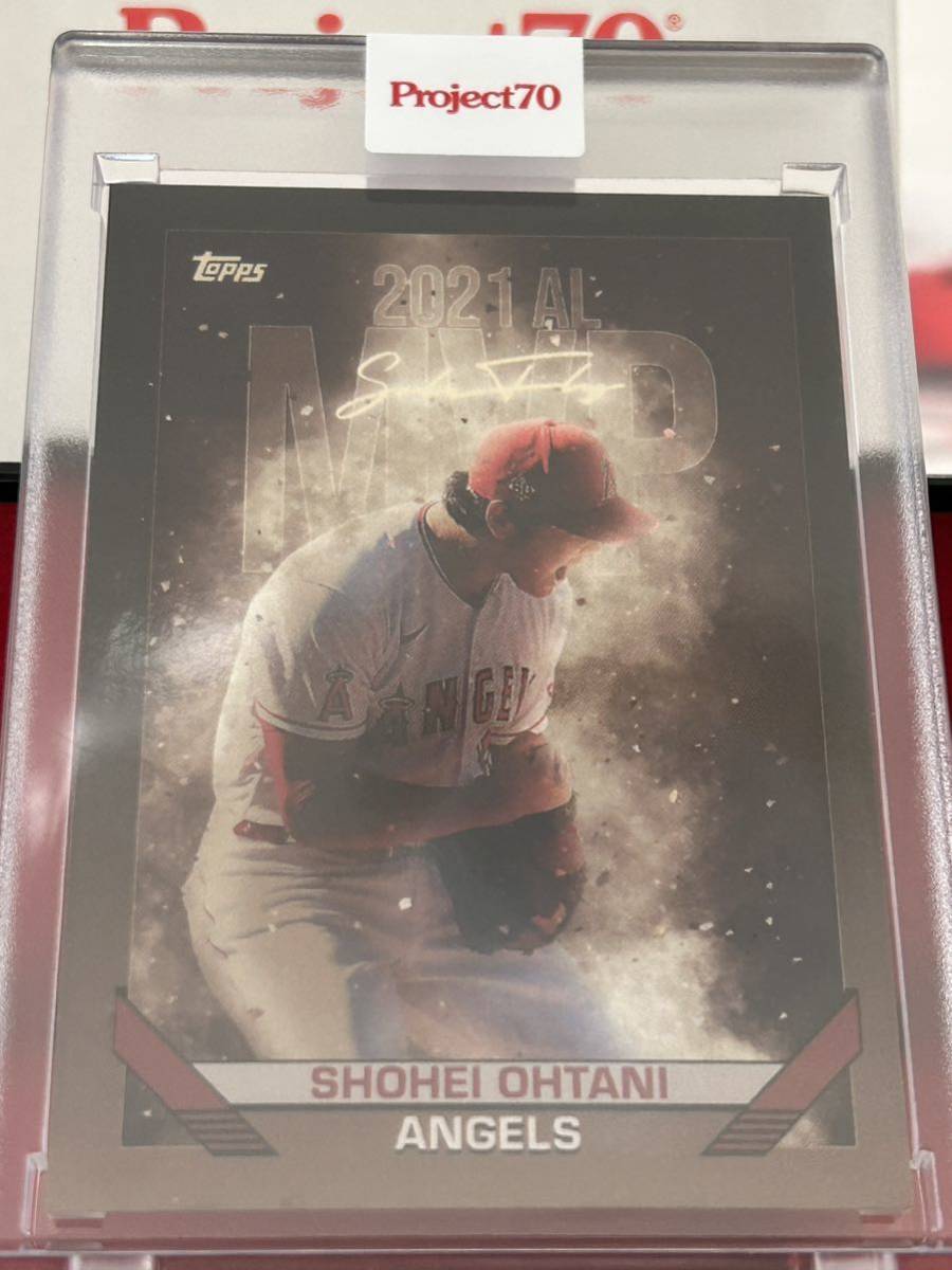 100円〜 大谷翔平 Topps カード 2021年MVP記念、サイン入りカード 表裏 